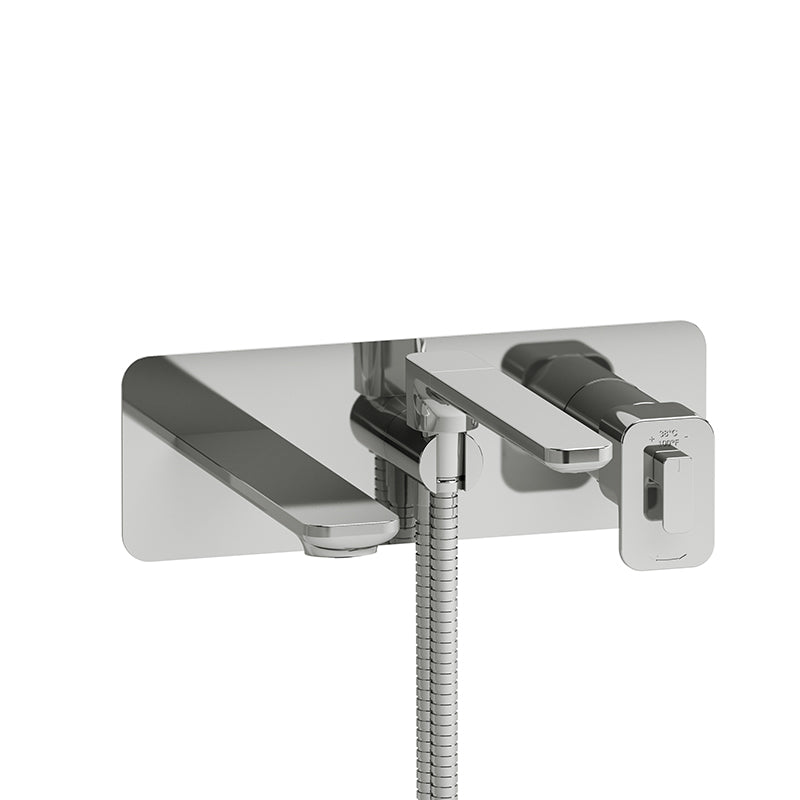 Riobel EQ21C- Wall-mount Type T/P (thermo/pressure balance) coaxial tub filler with hand shower | FaucetExpress.ca