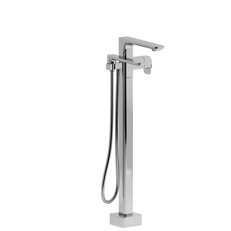 Riobel TEQ39BN- 2-way Type T (thermostatic) coaxial floor-mount tub filler with hand shower trim | FaucetExpress.ca