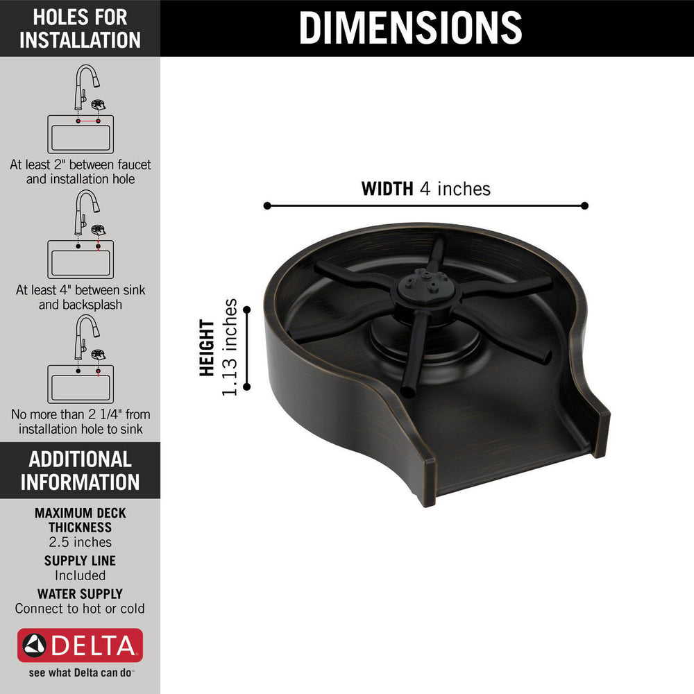 Delta GR250-RB- Metal Glass Rinser (Venetian Bronze)