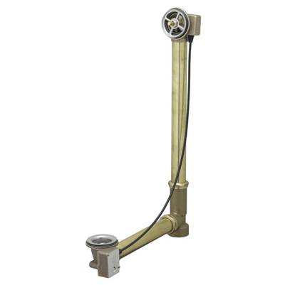 Geberit 151.460.00.1- Geberit bathtub drain with TurnControl handle actuation, rough-in unit 17-24" Brass with Chicago Code Tee - FaucetExpress.ca