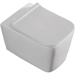 Icera C-5570.01- Baxter Wallhung Toilet Bowl Square White - FaucetExpress.ca