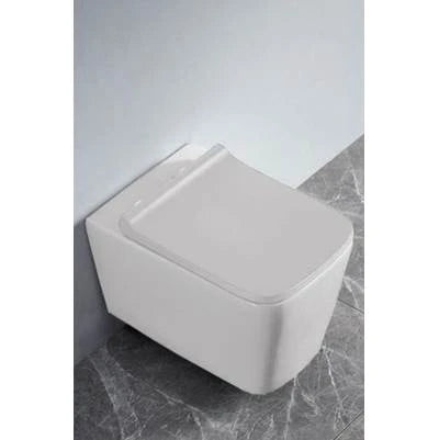 Icera C-5570.01- Baxter Wallhung Toilet Bowl Square White - FaucetExpress.ca