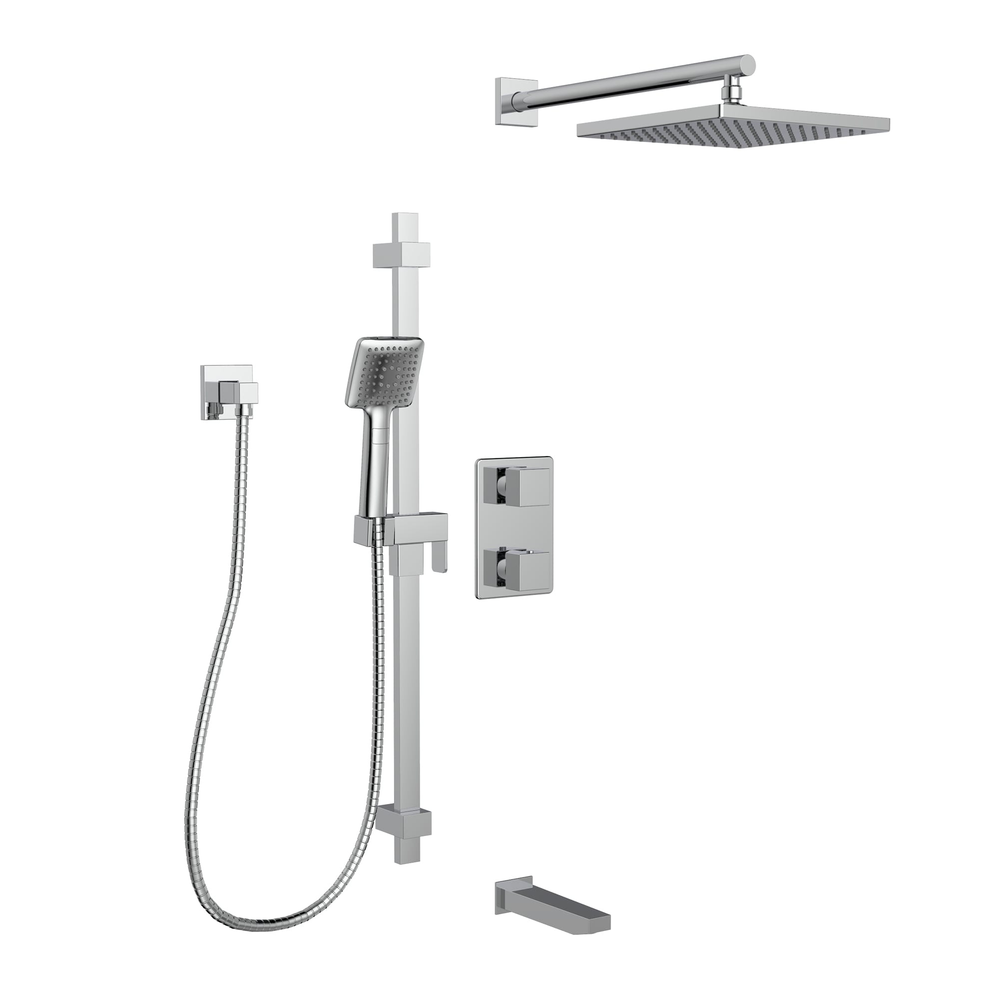 Bélanger KIT-AXO160TS3TCP- Axo Tub/Shower Kit W/3-Way Thermo Valve Trim, Tub Spout, Hand Shower & Wm Rain Shower Head *Valve Required