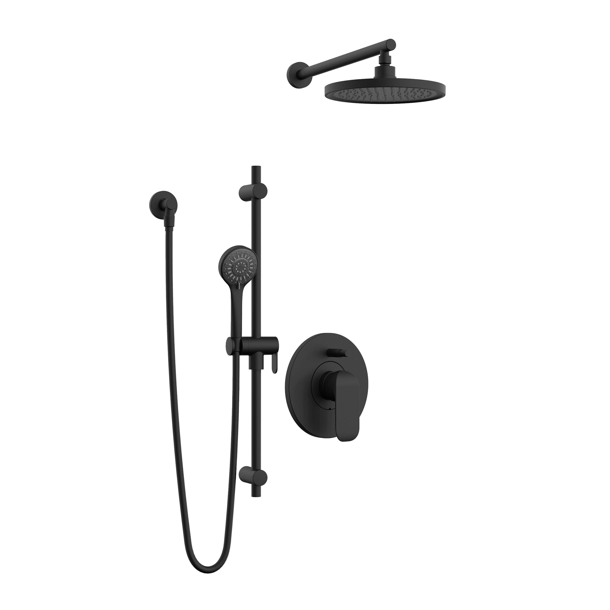 Bélanger KIT-KAR130VTMB2- Kara Shower Pb Diverter Shower Faucet Trim Kit W/Hand Shower & Wm Rain Shower Head *Valve Required