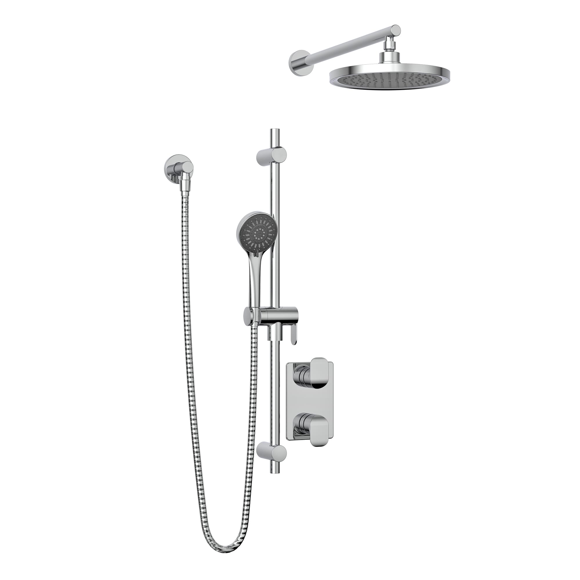 Bélanger KIT-KAR140TS2TCP- Kara Shower Trim Kit With 2-Way Thermostatic Valve Trim, Hand Shower & Wm Rain Shower Head *Valve Required