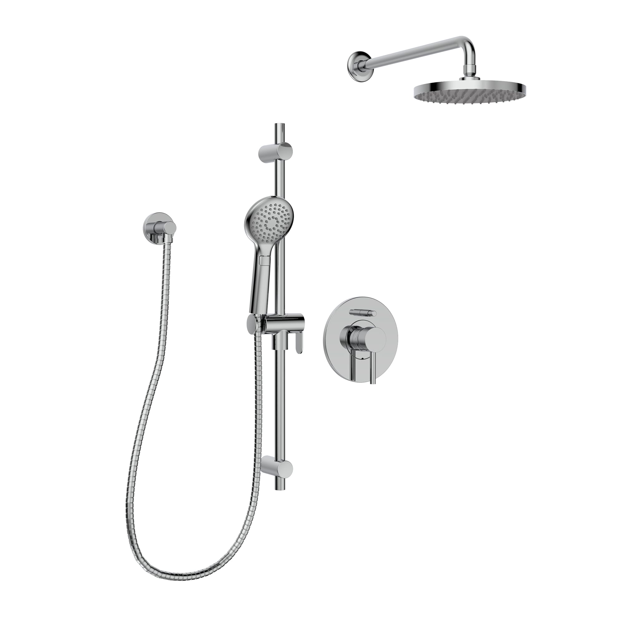 Bélanger KIT-SOU130VTCP- Source Pb Diverter Shower Faucet Trim Kit W/Hand Shower & Wm Rain Shower Head *Valve Required