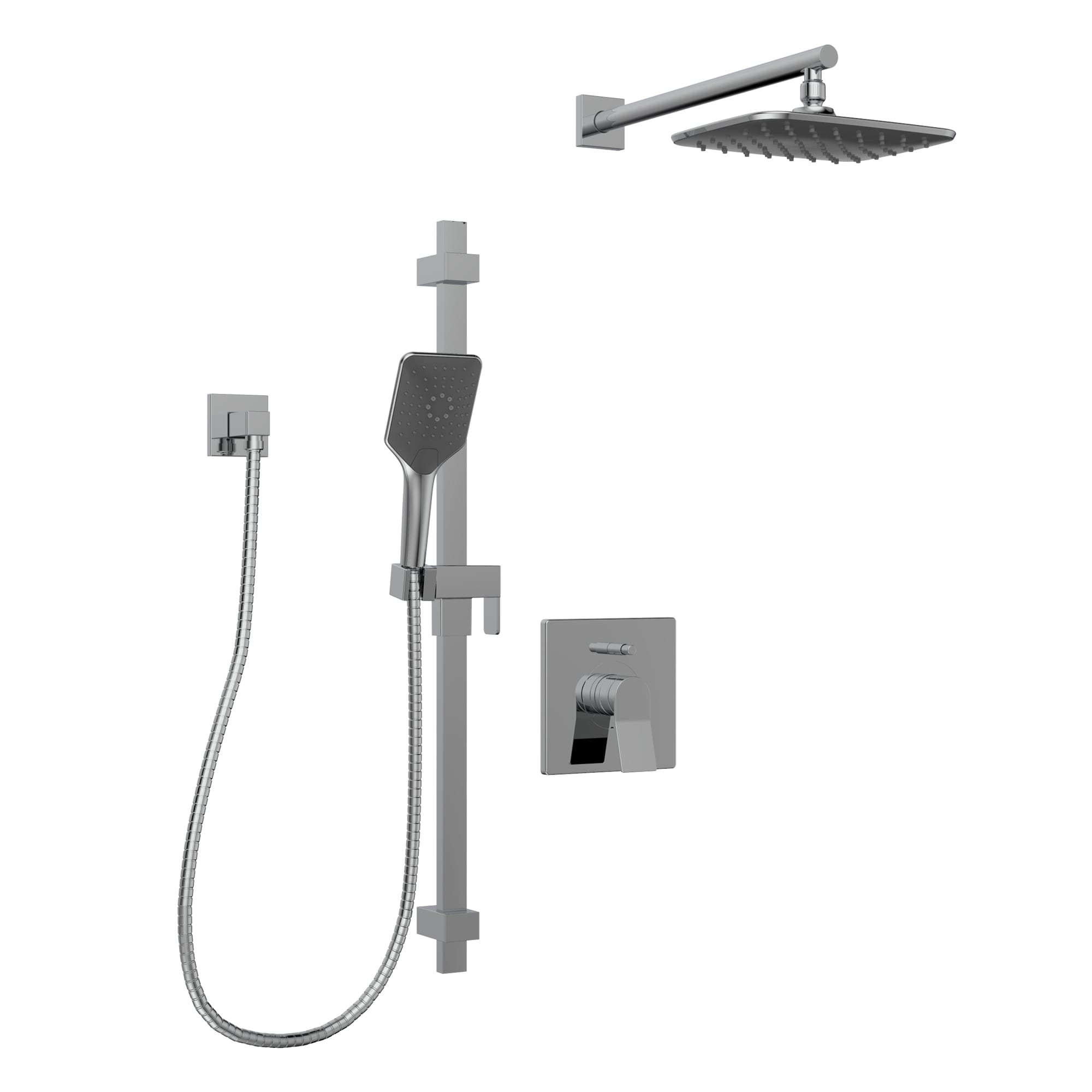 Bélanger KIT-VOL130VTCP- Volta Shower Pb Diverter Shower Faucet Trim Kit W/Hand Shower & Wm Rain Shower Head *Valve Required