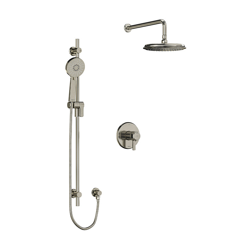 Riobel KIT#323MMRDJBN- Type T/P (thermostatic/pressure balance) ½" coaxial 2-way system with hand shower and shower head | FaucetExpress.ca