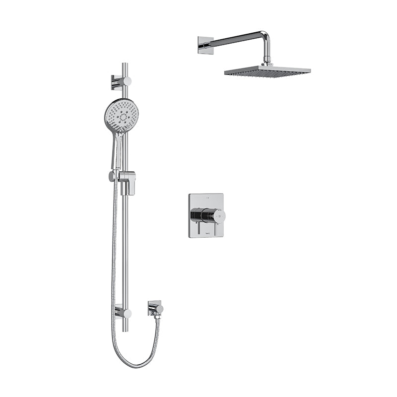Riobel KIT#323PATQC- Type T/P (thermostatic/pressure balance) ½" coaxial 2-way system with hand shower and shower head | FaucetExpress.ca