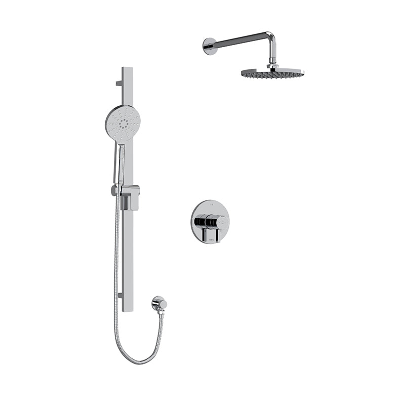 Riobel KIT#323PXTMBG- Type T/P (thermostatic/pressure balance) ½" coaxial 2-way system with hand shower and shower head | FaucetExpress.ca