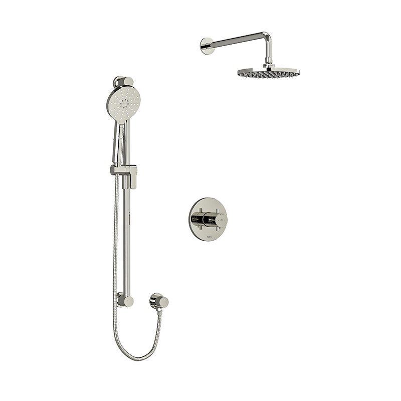 Riobel KIT#323RUTM+PN- Type T/P (thermostatic/pressure balance) ½" coaxial 2-way system with hand shower and shower head | FaucetExpress.ca