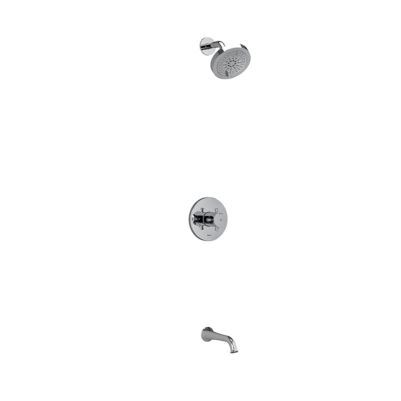 Riobel KIT#4744EDTM+C- Type T/P (thermostatic/pressure balance) ½" coaxial 2-way no share with shower head and tub spout | FaucetExpress.ca
