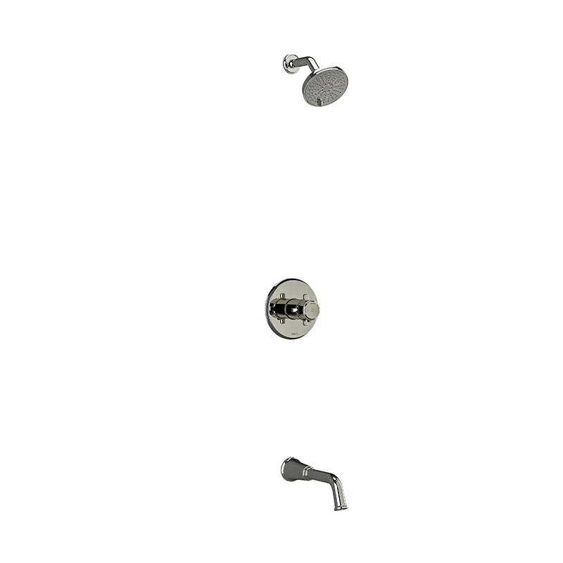 Riobel KIT#4744MMRD+PN- Type T/P (thermostatic/pressure balance) ½" coaxial 2-way no share with shower head and tub spout | FaucetExpress.ca