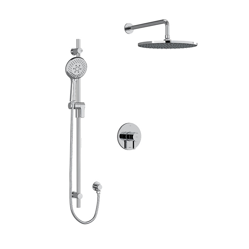 Riobel KIT#5423C- Type T/P (thermostatic/pressure balance) ½" coaxial 2-way system with hand shower and shower head | FaucetExpress.ca