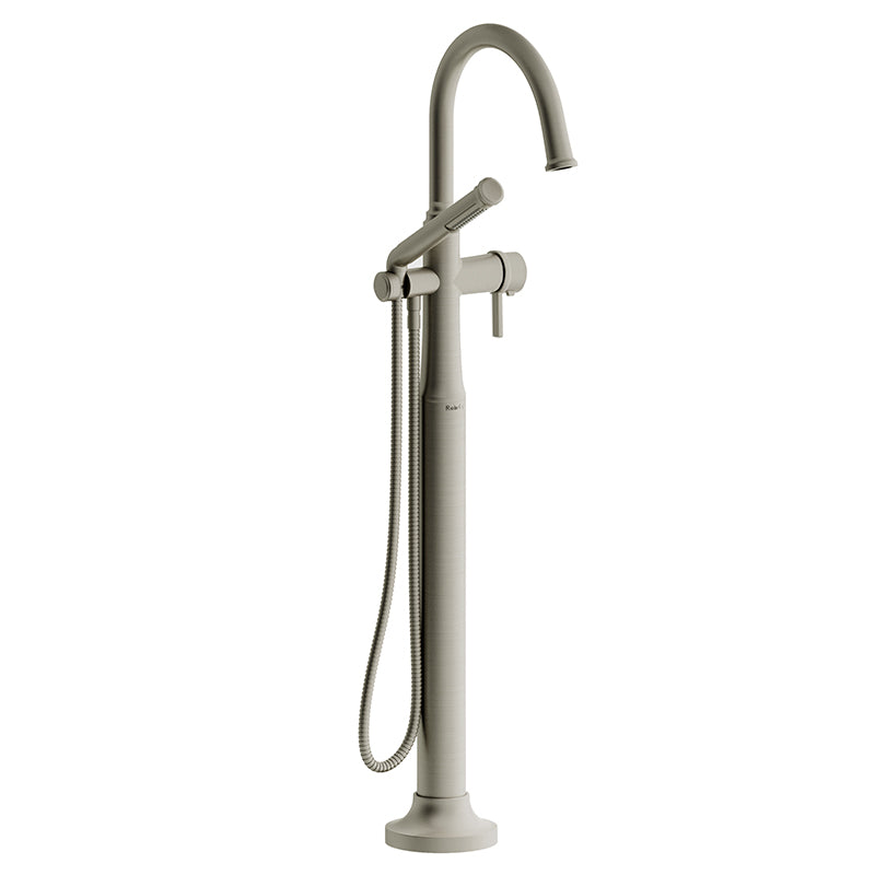 Riobel TMMRD39JBN- 2-way Type T (thermostatic) coaxial floor-mount tub filler with hand shower | FaucetExpress.ca