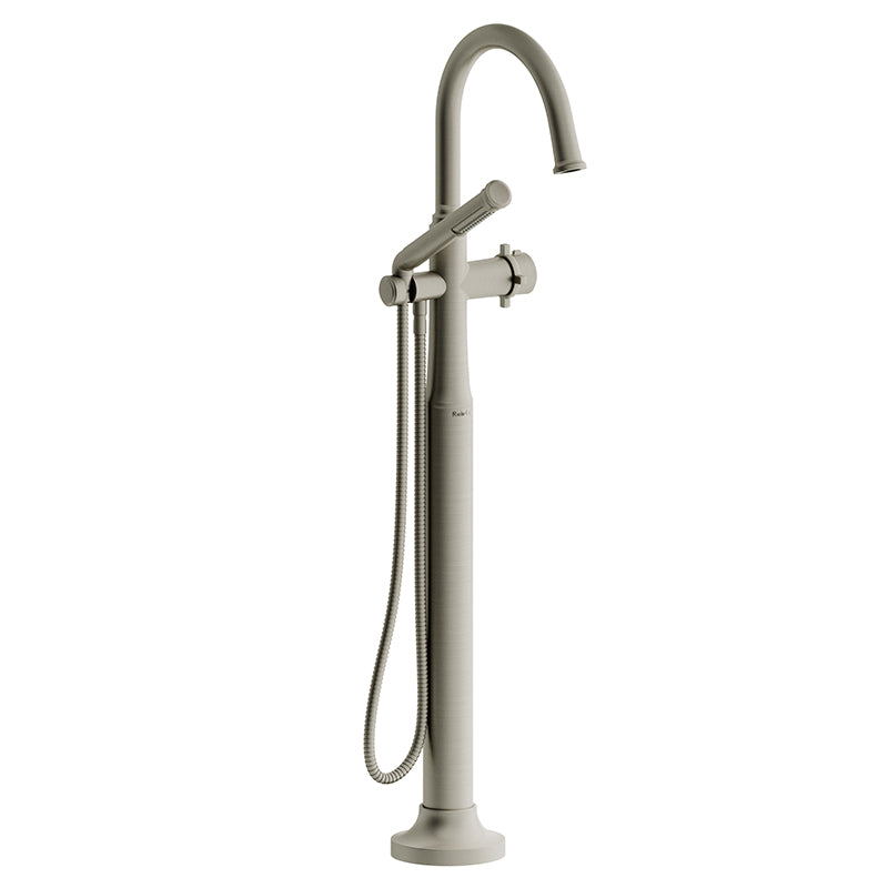 Riobel MMRD39+BN- 2-way Type T (thermostatic) coaxial floor-mount tub filler with hand shower | FaucetExpress.ca