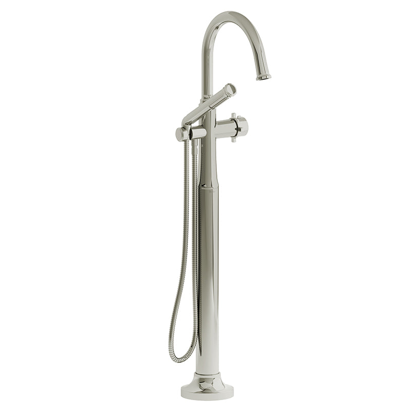 Riobel TMMRD39+PN- 2-way Type T (thermostatic) coaxial floor-mount tub filler with hand shower | FaucetExpress.ca