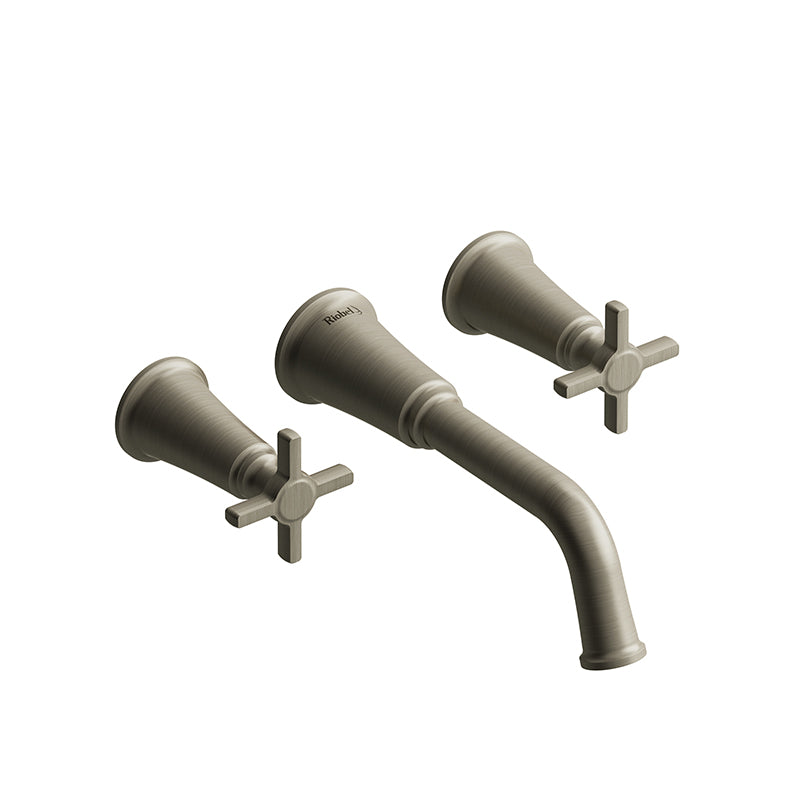 Riobel MMSQ03+BN- 8" wall-mount lavatory faucet | FaucetExpress.ca