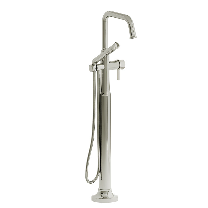 Riobel TMMSQ39JPN- 2-way Type T (thermostatic) coaxial floor-mount tub filler with hand shower | FaucetExpress.ca