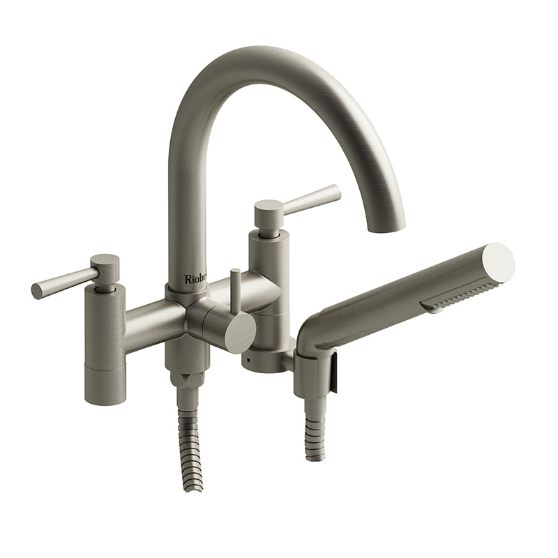 Riobel PA06LBN- 6" tub filler with hand shower | FaucetExpress.ca