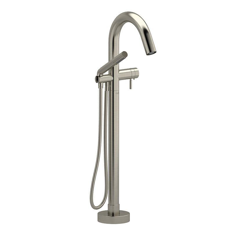 Riobel TPA39BN- 2-way Type T (thermostatic) coaxial floor-mount tub filler with hand shower trim | FaucetExpress.ca