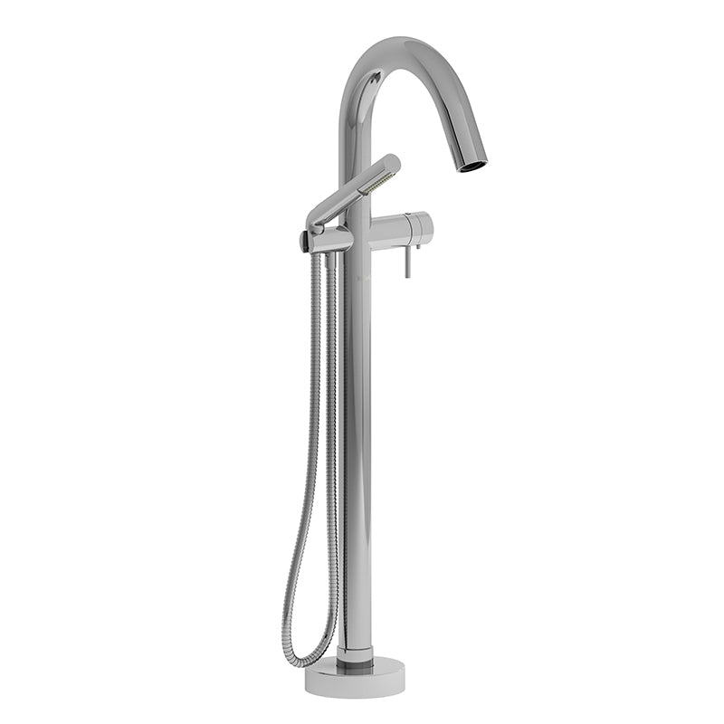 Riobel TPA39C- 2-way Type T (thermostatic) coaxial floor-mount tub filler with hand shower trim | FaucetExpress.ca