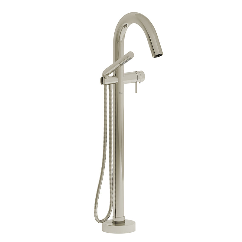 Riobel TPA39PN- 2-way Type T (thermostatic) coaxial floor-mount tub filler with hand shower trim | FaucetExpress.ca