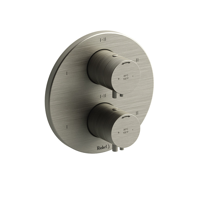 Riobel PATM46BN- 4-way Type T/P (thermostatic/pressure balance) ¾"coaxial complete valve | FaucetExpress.ca