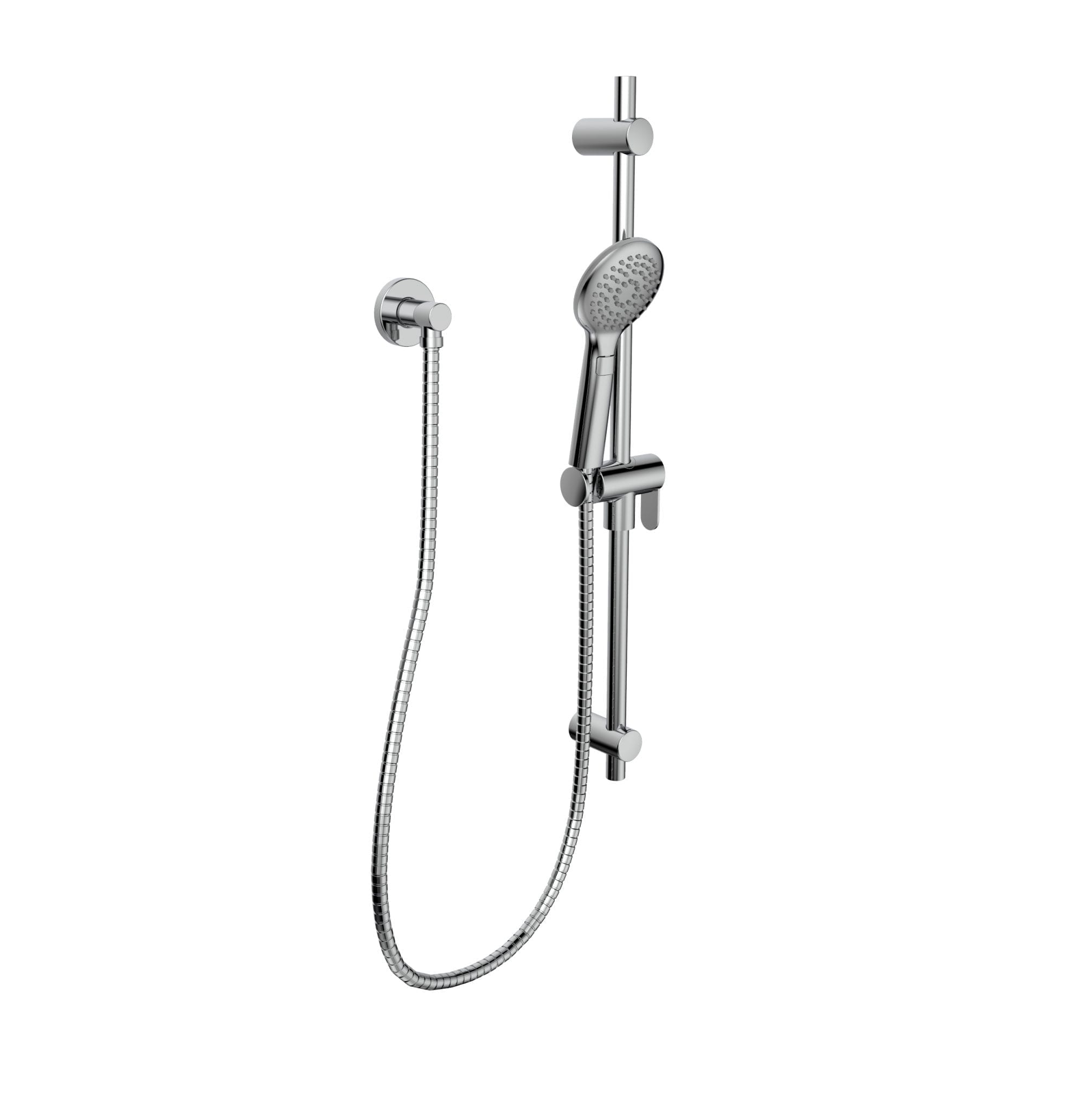 Bélanger B90-731- Sliding Bar Kit (Round) With Dual Function Hand Shower, Water Supply Elbow And Flexible Hose