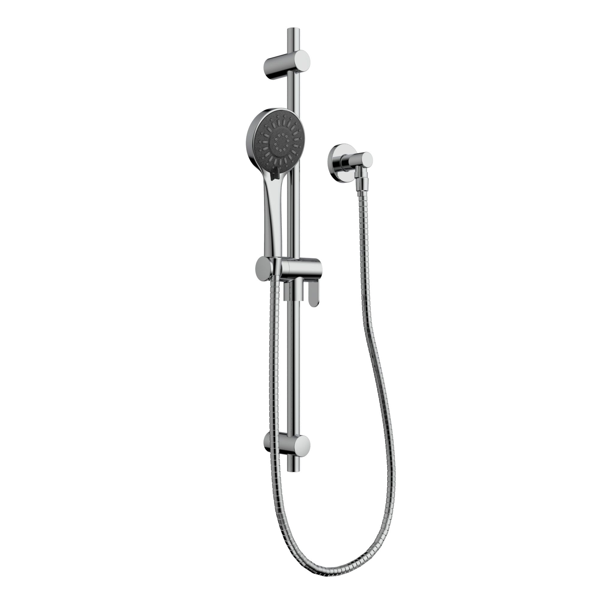 Bélanger B90-732- Sliding Bar Kit (Round) With Multi-Function Hand Shower, Water Supply Elbow And Flexible Hose