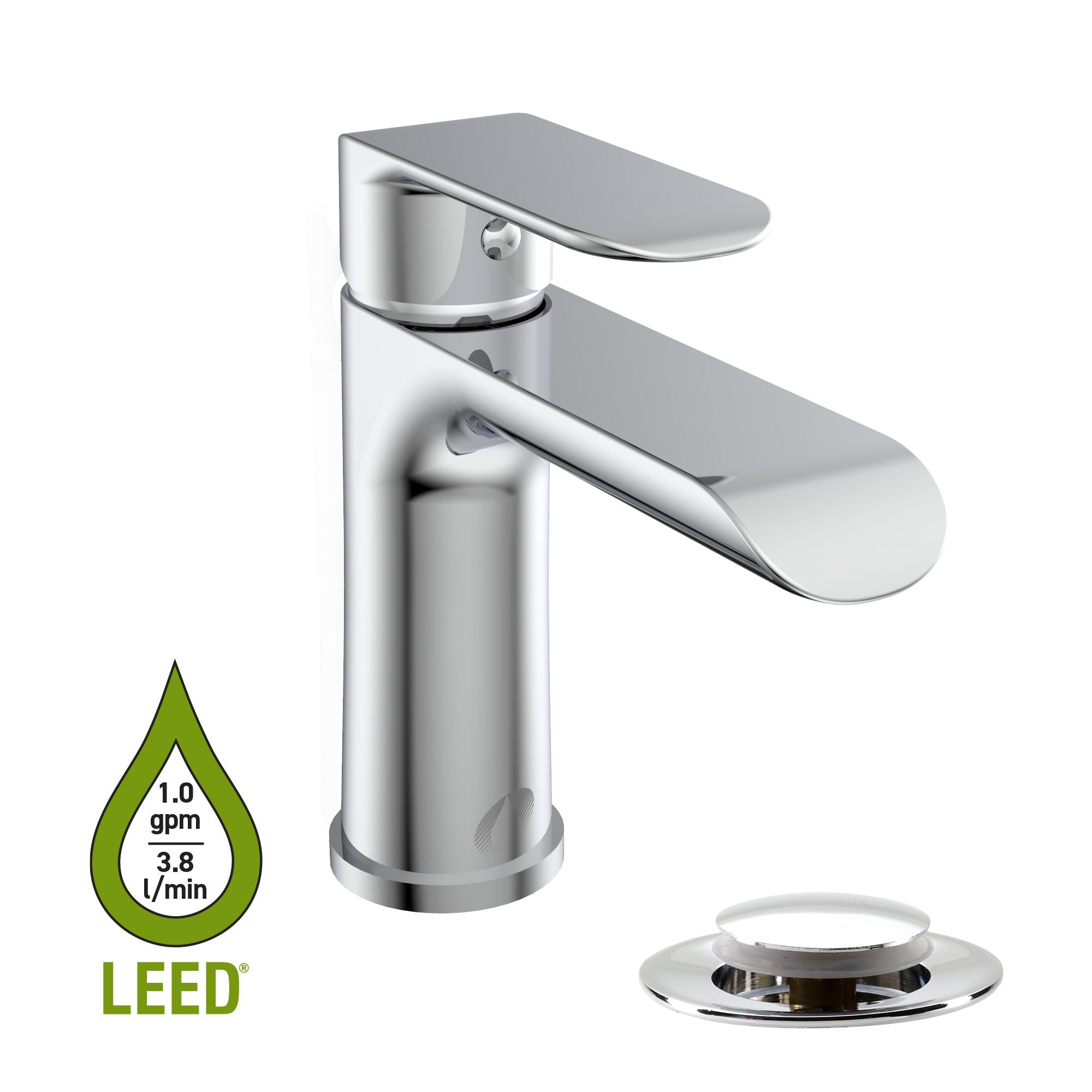 Bélanger KAR22CP- Kara Single Hole Lavatory Sink Faucet W/Presto Pop-Up Drain