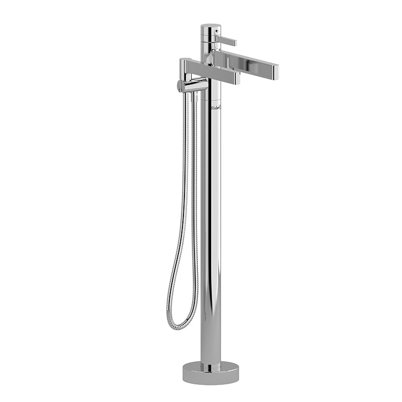 Riobel PX39BG- 2-way Type T (thermostatic) coaxial floor-mount tub filler with hand shower | FaucetExpress.ca