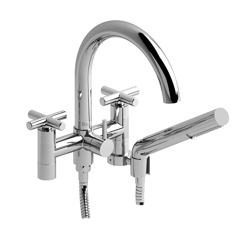 Riobel RU06+BN- 6" tub filler with hand shower | FaucetExpress.ca