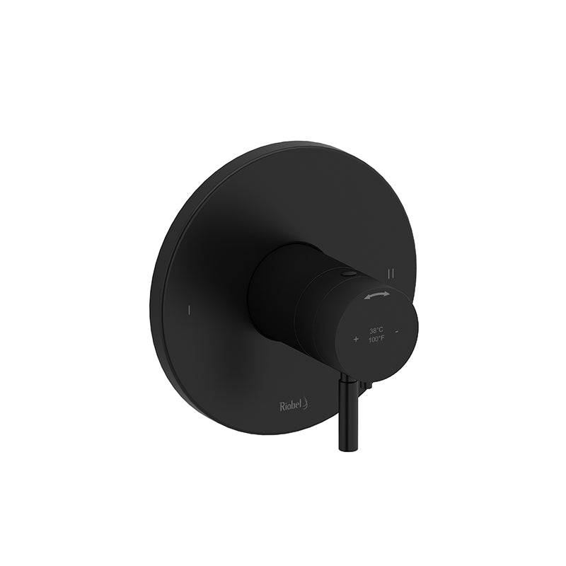 Riobel TRUTM44BK- 2-way no share Type T/P (thermostatic/pressure balance) coaxial valve trim | FaucetExpress.ca