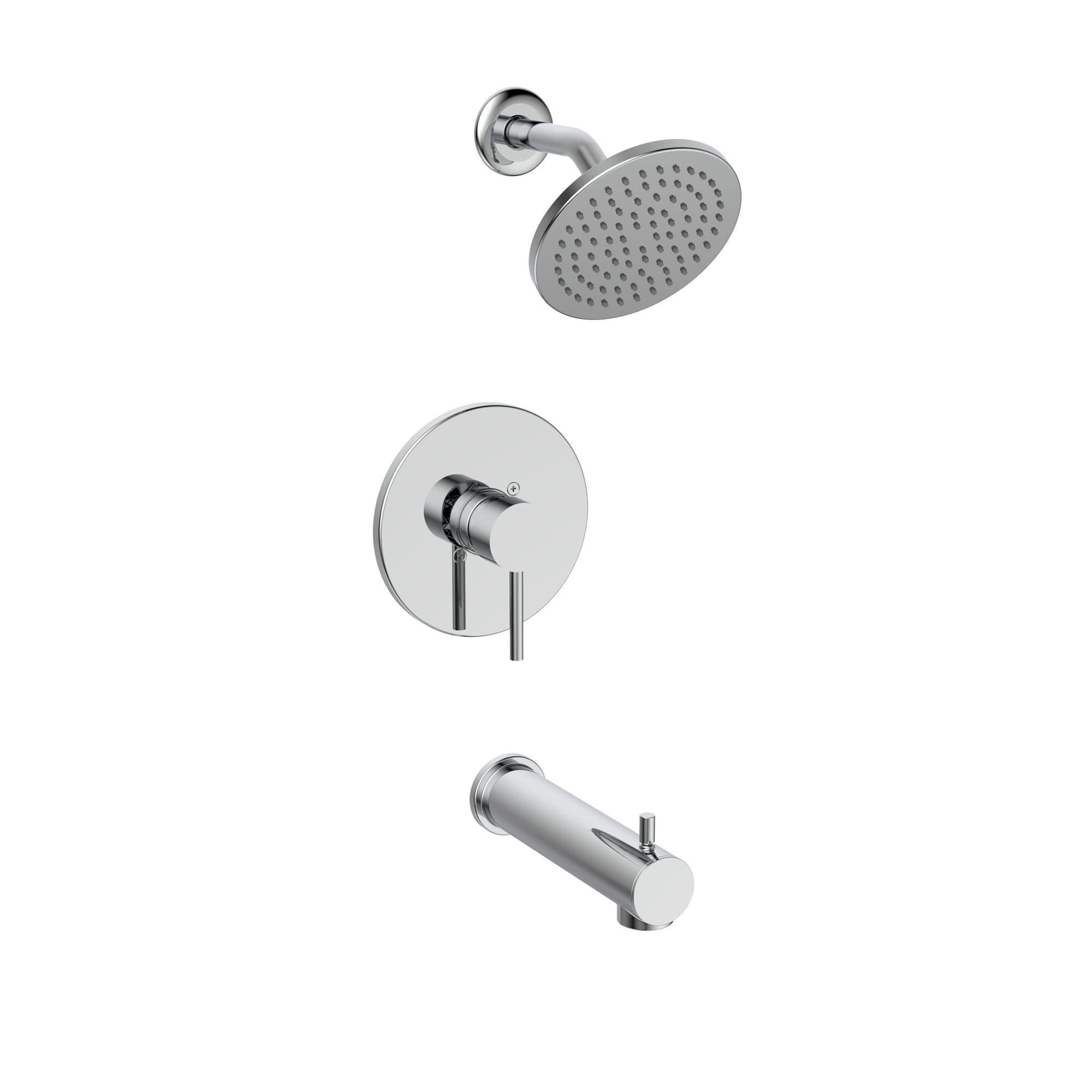 Bélanger SOU90TPVTCP- Source Tub/Shower Faucet Trim Kit W/Pb Thermo Valve Trim, Diverter Spout & Wm Rain Shower Head *Valve Required