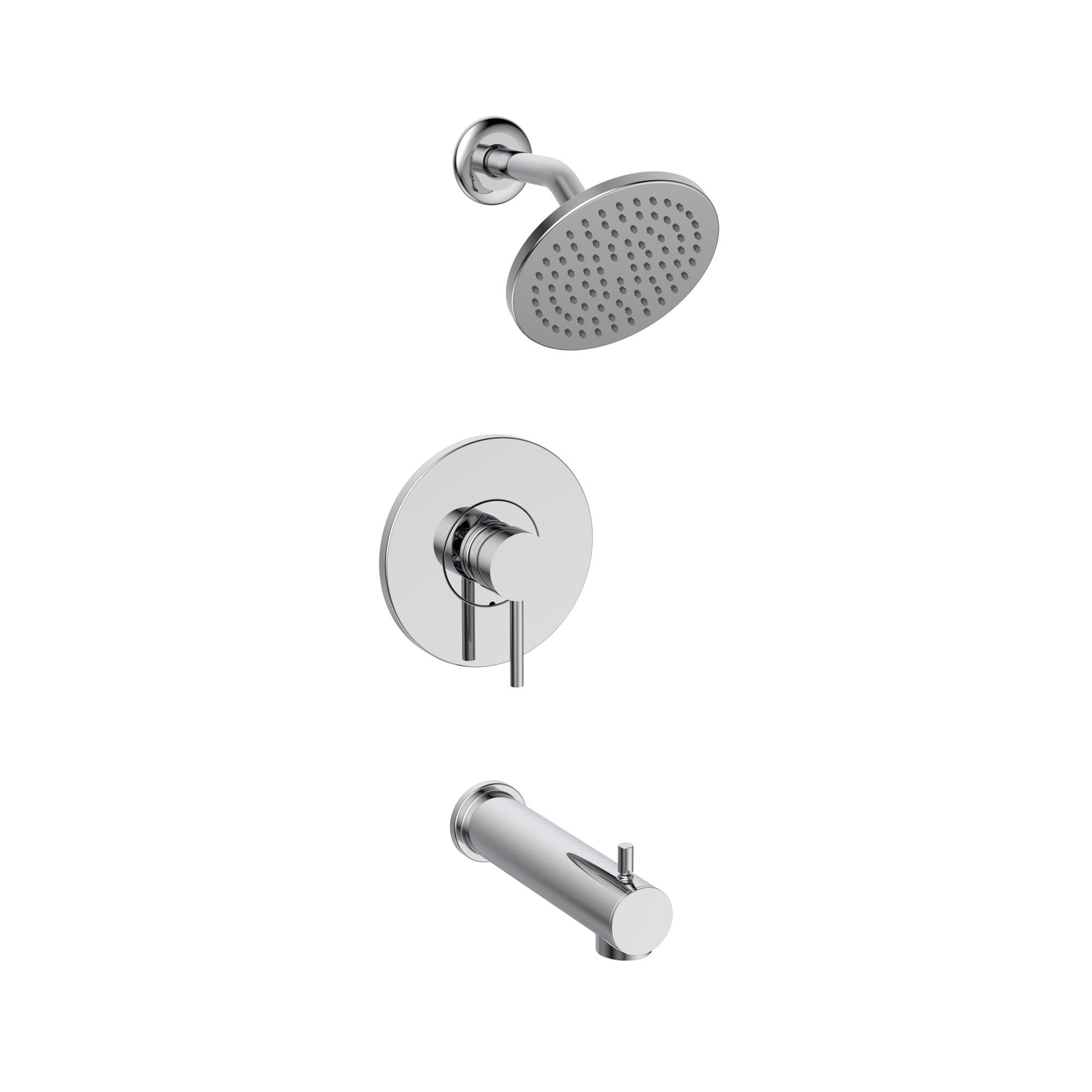 Bélanger SOU90VTCP2- Source Tub/Shower Faucet Trim W/Pb Valve Trim, Diverter Spout & Wm Rain Shower Head *Valve Required