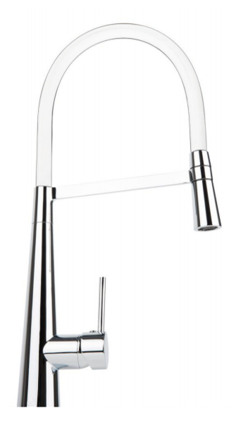 Rein R-6021KF-PCWH- Rhea Single Handle Kitchen Faucet- Chrome/White | FaucetExpress.ca