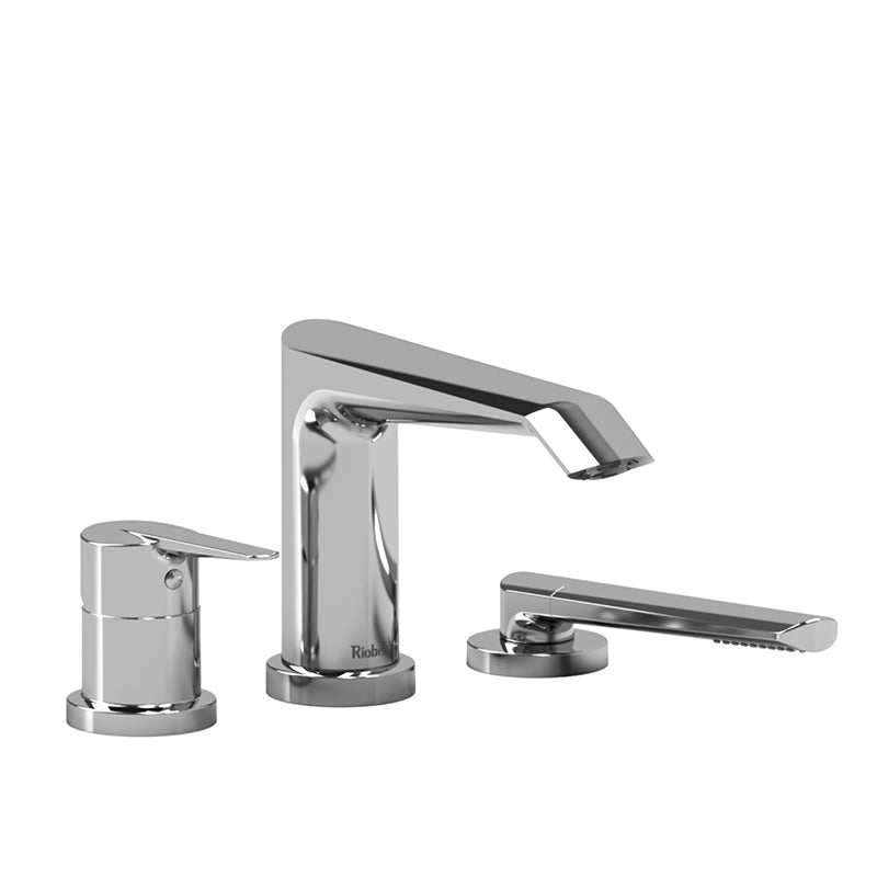 Riobel TVY10C- 3-piece deck-mount tub filler with hand shower trim | FaucetExpress.ca