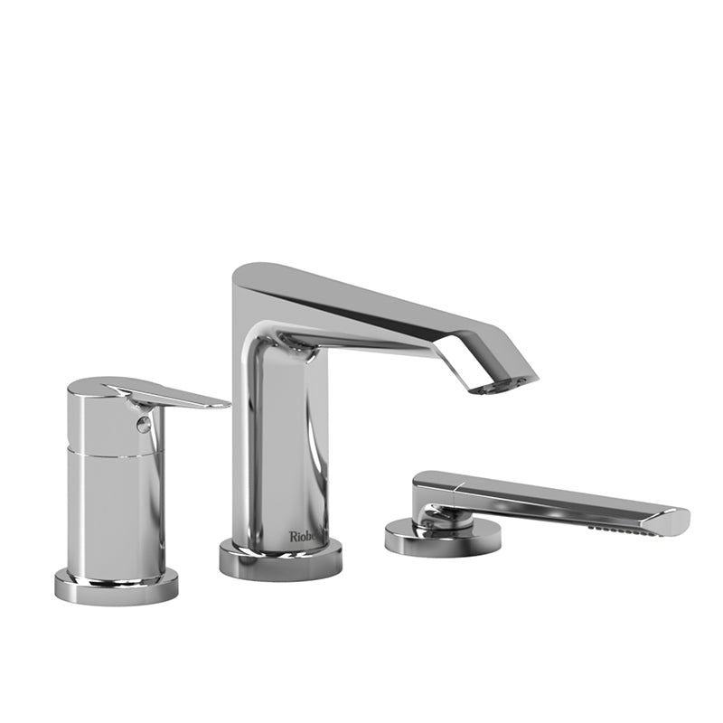 Riobel VY16C- 3-piece Type P (pressure balance) deck-mount tub filler with hand shower | FaucetExpress.ca