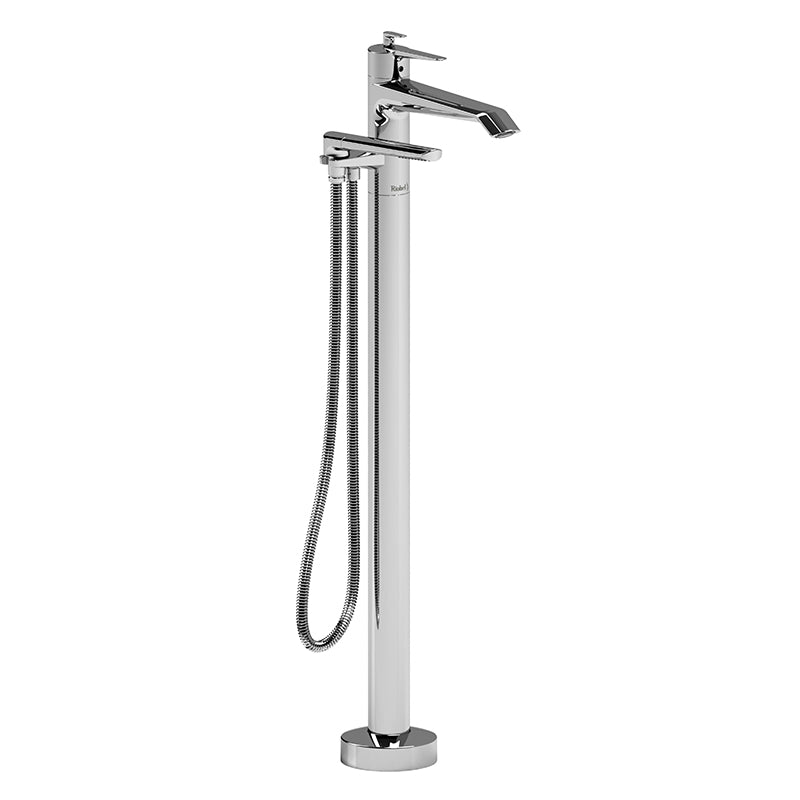 Riobel TVY39C- 2-way Type T (thermostatic) coaxial floor-mount tub filler with hand shower trim | FaucetExpress.ca