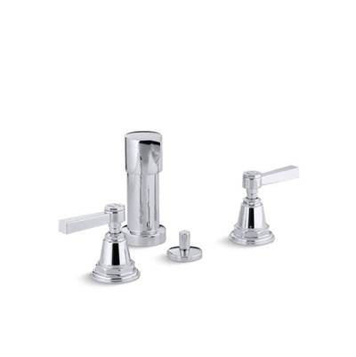 Kohler 13142-4A-CP- Pinstripe® Pure Vertical spray bidet faucet with lever handles | FaucetExpress.ca