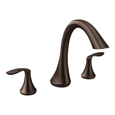 Moen T943ORB- Eva 2-Handle Deck-Mount Roman Tub Faucet Trim Kit in Oil-Rubbed Bronze (Valve Not Included)