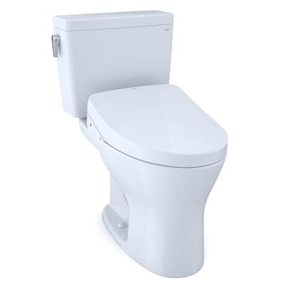 Toto MW7463056CSMFGA#01- Drake WASHLET+ Two-Piece EL Dual Flush 1.6/0.8 GPF Universal Height DYNAMAX TORNADO FLUSH Toilet with Auto Flush S550e Bidet Seat | FaucetExpress.ca
