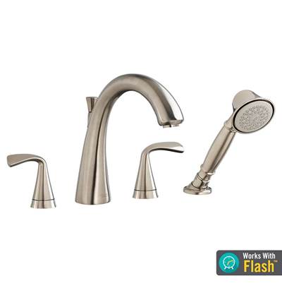 American Standard T186901.295- Fluent Bathtub Faucet With Lever Handles And Personal Shower For Flash Rough-In Valve