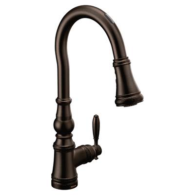 Moen S73004EVORB- Weymouth U by Moen Smart Pulldown Kitchen Faucet with Voice Control and MotionSense