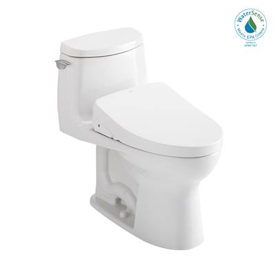 Toto MW6043046CUFG#01- Toto Washlet+ Ultramax Ii 1G One-Piece Elongated 1.0 Gpf Toilet And Washlet+ S500E Contemporary Bidet Seat Cotton White