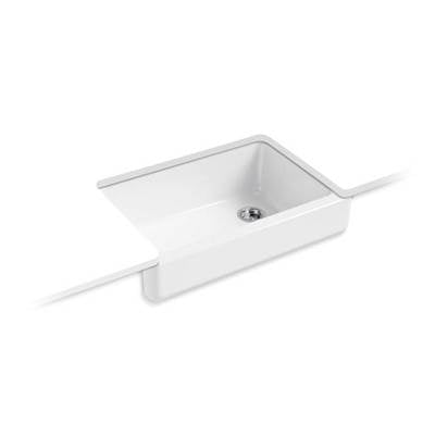 Kohler 5826-0- Whitehaven® 32-1/2'' x 21-9/16'' x 9-5/8'' Undermount single-bowl farmhouse sink | FaucetExpress.ca