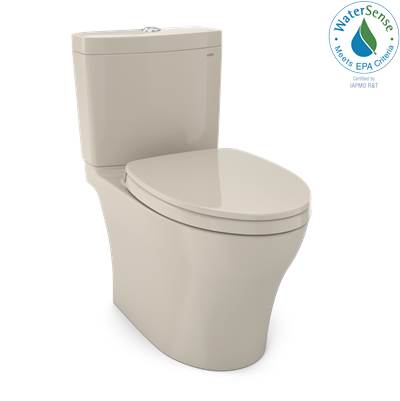 Toto MS446124CEMGN#03- Toto Aquia Iv Washlet+ Two-Piece Elongated Dual Flush 1.28 And 0.9 Gpf Toilet With Cefiontect Bone