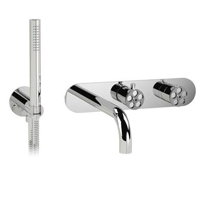 Ca'bano CA63341RT535- Thermostatic wall mount tub faucet with spray