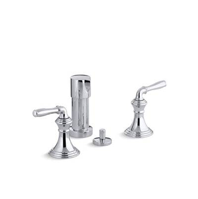 Kohler 412-4-CP- Devonshire® Vertical spray bidet faucet with lever handles | FaucetExpress.ca